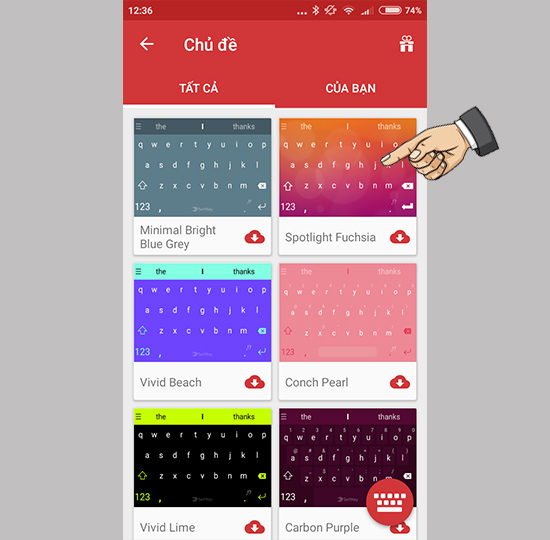 Chọn chủ đề bạn muốn